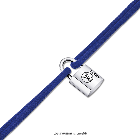 Silver Lockit Armband, Sterlingsilber, schwarzer Lack, blaue Schnur aus Polyester Schmuck Kategorien Armbänder | LOUIS VUITTON (Zoom)