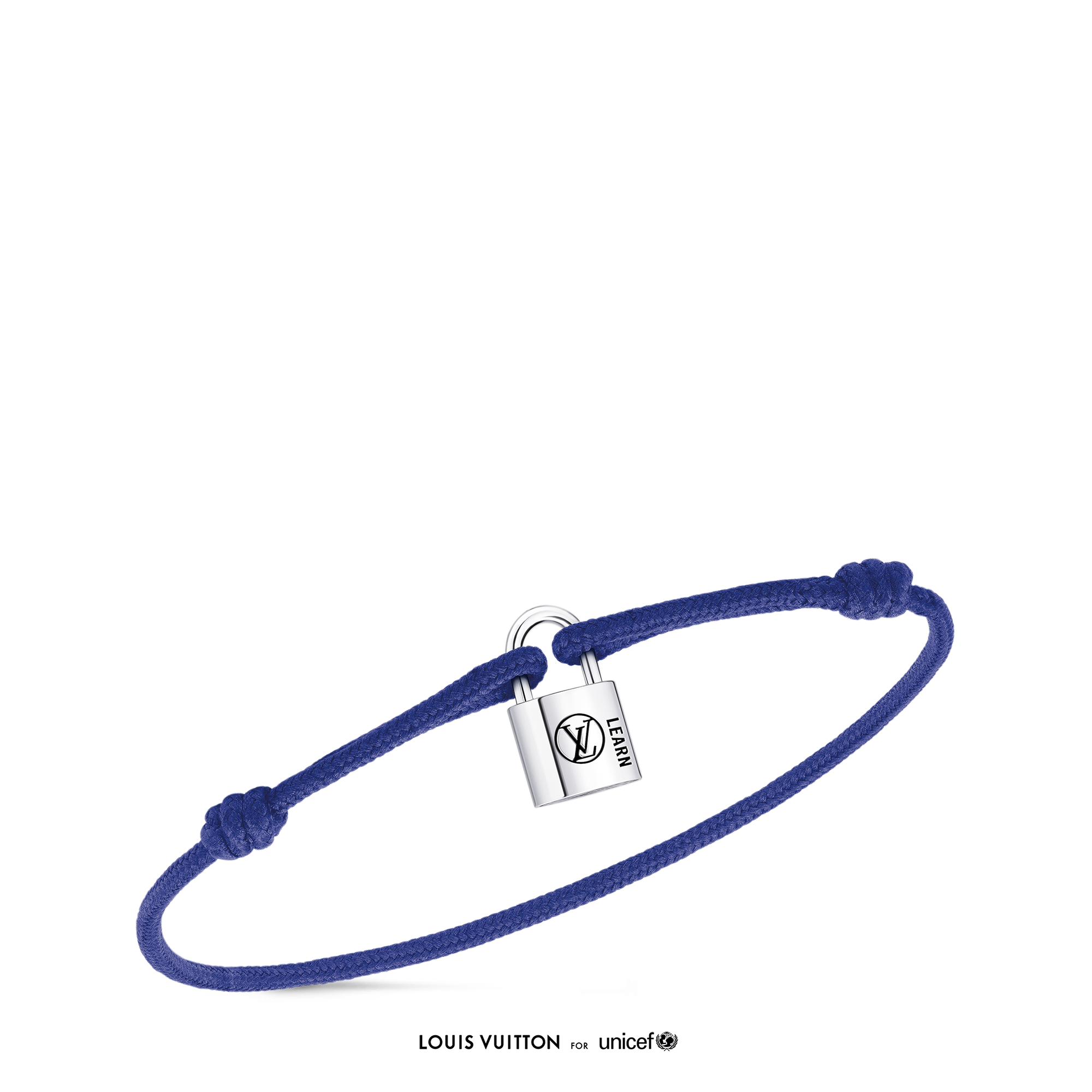 Silver Lockit Armband, Sterlingsilber, schwarzer Lack, blaue Schnur aus Polyester  Schmuck Kategorien Armbänder | LOUIS VUITTON (Zoom)