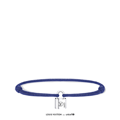 Silver Lockit Armband, Sterlingsilber, schwarzer Lack, blaue Schnur aus Polyester Schmuck Kategorien Armbänder | LOUIS VUITTON (Zoom)