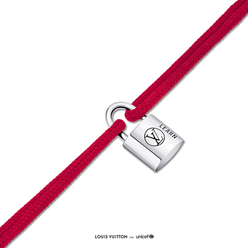 Silver Lockit Armband, Sterlingsilber, schwarzer Lack, rote Schnur aus Polyester Schmuck Kategorien Armbänder | LOUIS VUITTON (Zoom)