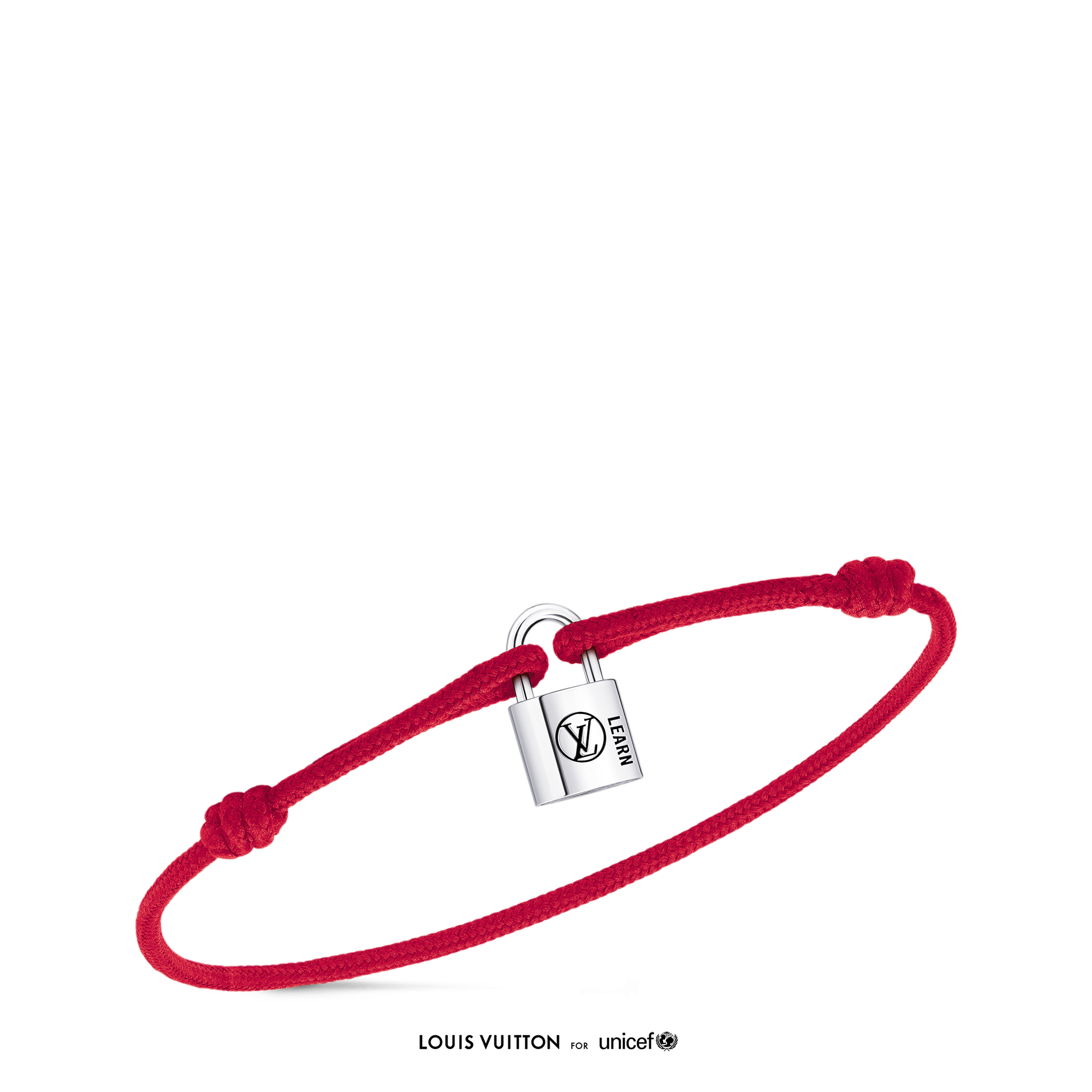 Silver Lockit Armband, Sterlingsilber, schwarzer Lack, rote Schnur aus Polyester  Schmuck Kategorien Armbänder | LOUIS VUITTON (Zoom)
