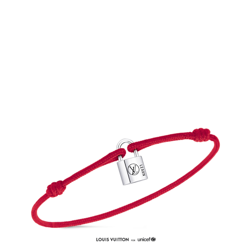 Silver Lockit Armband, Sterlingsilber, schwarzer Lack, rote Schnur aus Polyester Schmuck Kategorien Armbänder | LOUIS VUITTON (Zoom)