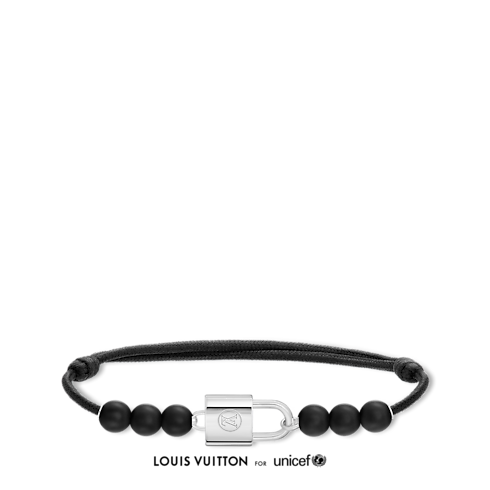 Silver Lockit Beads Armband, schwarzes Titanium mit schwarzem Band aus Polyester Schmuck Kategorien Armbänder | LOUIS VUITTON (Zoom)