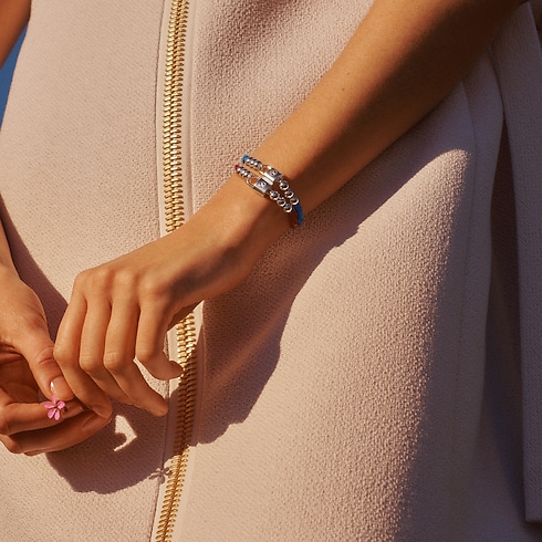 Silver Lockit Beads Armband, silberfarben mit rotem Band aus Polyester Schmuck Kategorien Armbänder | LOUIS VUITTON (Zoom)