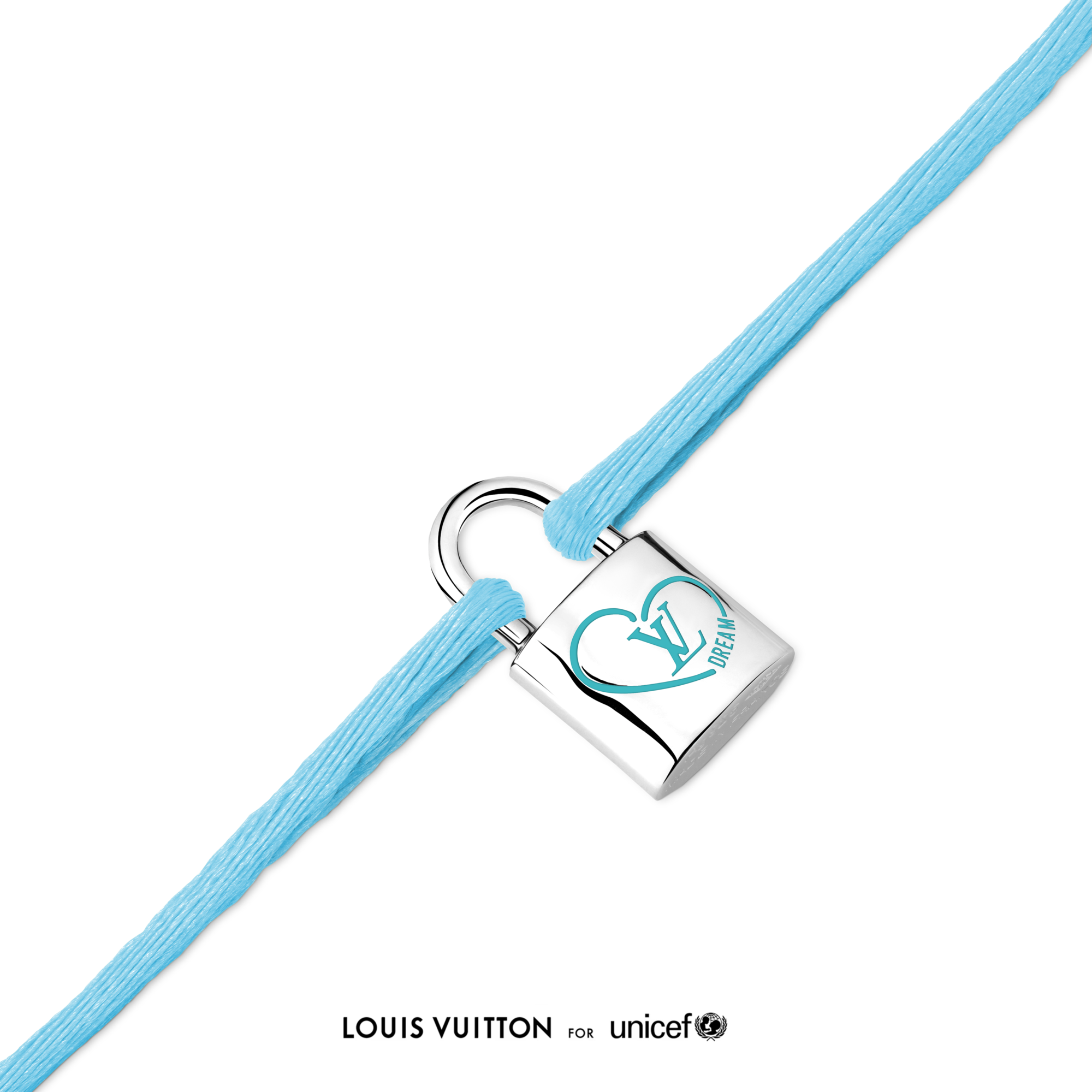 Silver Lockit x Felix Armband, Sterlingsilber, blauer Lack und eine blaue Schnur aus Polyester  Schmuck Kategorien Armbänder | LOUIS VUITTON (Zoom)