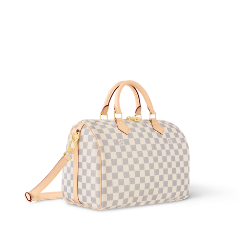 Speedy 30 mit Schulterriemen Damier Azur Canvas Damen Handtaschen Alle Handtaschen | LOUIS VUITTON (Zoom)