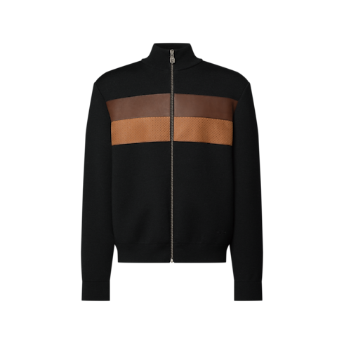 Strick-Blouson mit Lederbändern Herren Ready to Wear Vollständige Ready to Wear | LOUIS VUITTON (Zoom)