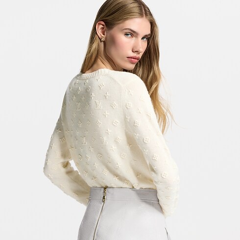 Strickpullover mit 3D-Monogram Damen Ready to Wear Strick | LOUIS VUITTON (Zoom)