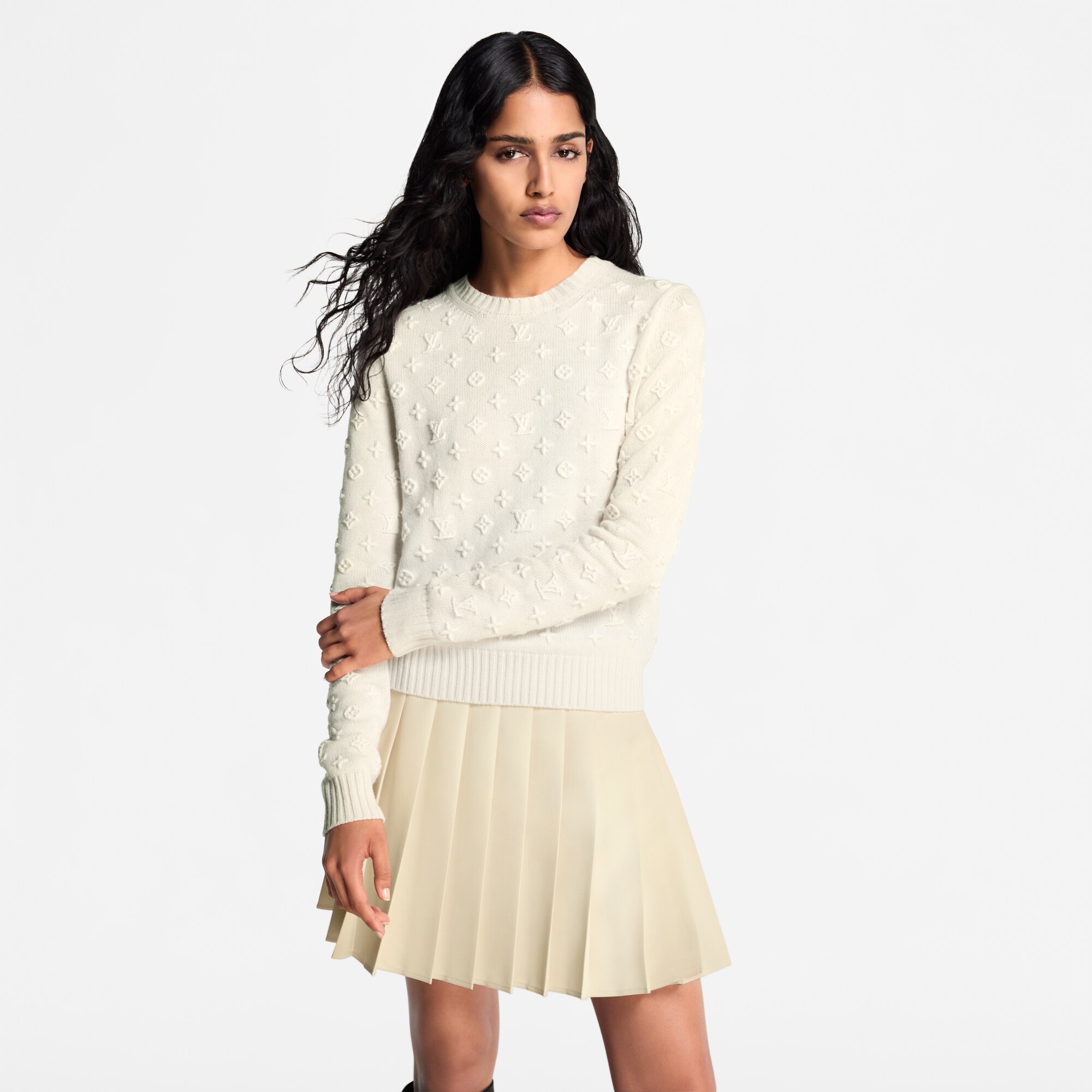 Strickpullover mit 3D-Monogram-Motiv  Damen Ready to Wear Strick | LOUIS VUITTON (Zoom)
