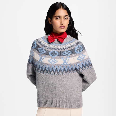 Strickpullover mit alpinem Motiv Damen Ready to Wear Oberteile und Blusen | LOUIS VUITTON (Zoom)