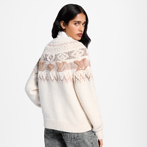 Strickpullover mit Pailletten und alpinem Motiv Damen Ready to Wear Oberteile und Blusen | LOUIS VUITTON (Zoom)