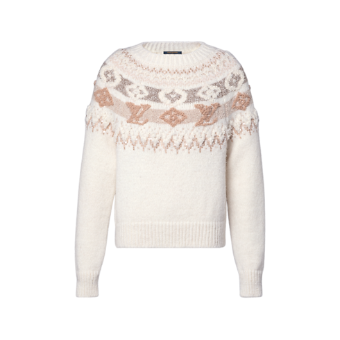Strickpullover mit Pailletten und alpinem Motiv Damen Ready to Wear Oberteile und Blusen | LOUIS VUITTON (Zoom)