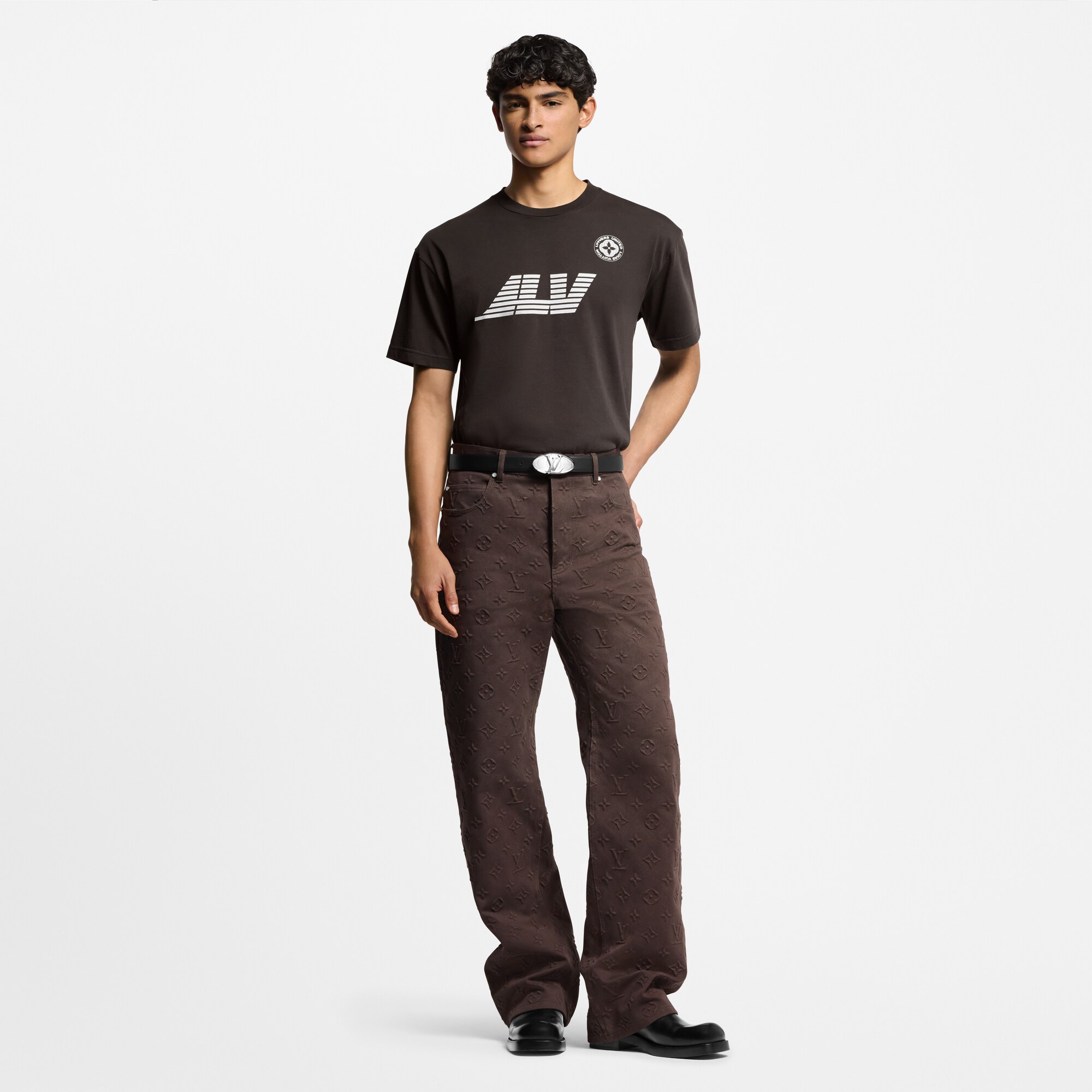 T-Shirt aus Baumwolle mit verwaschener Optik und Motiv  Herren Ready to Wear T-Shirts und Poloshirts | LOUIS VUITTON (Zoom)