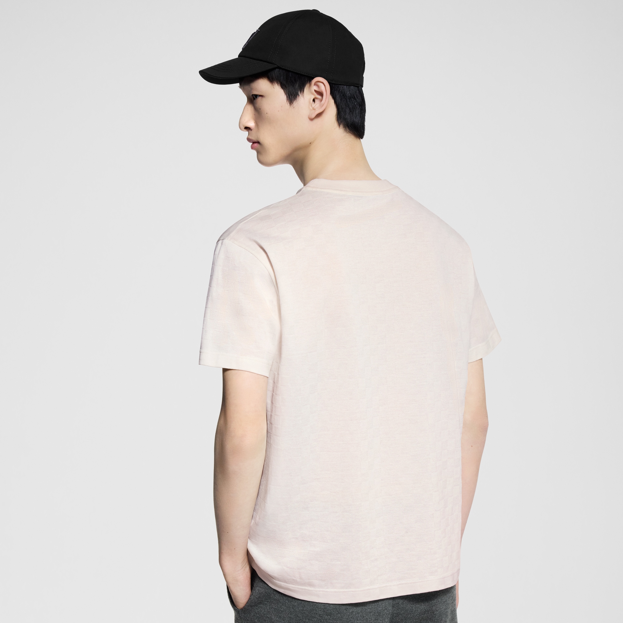 T-Shirt aus Baumwollpiqué mit Damier-Motiv  Herren Ready to Wear T-Shirts und Poloshirts | LOUIS VUITTON (Zoom)