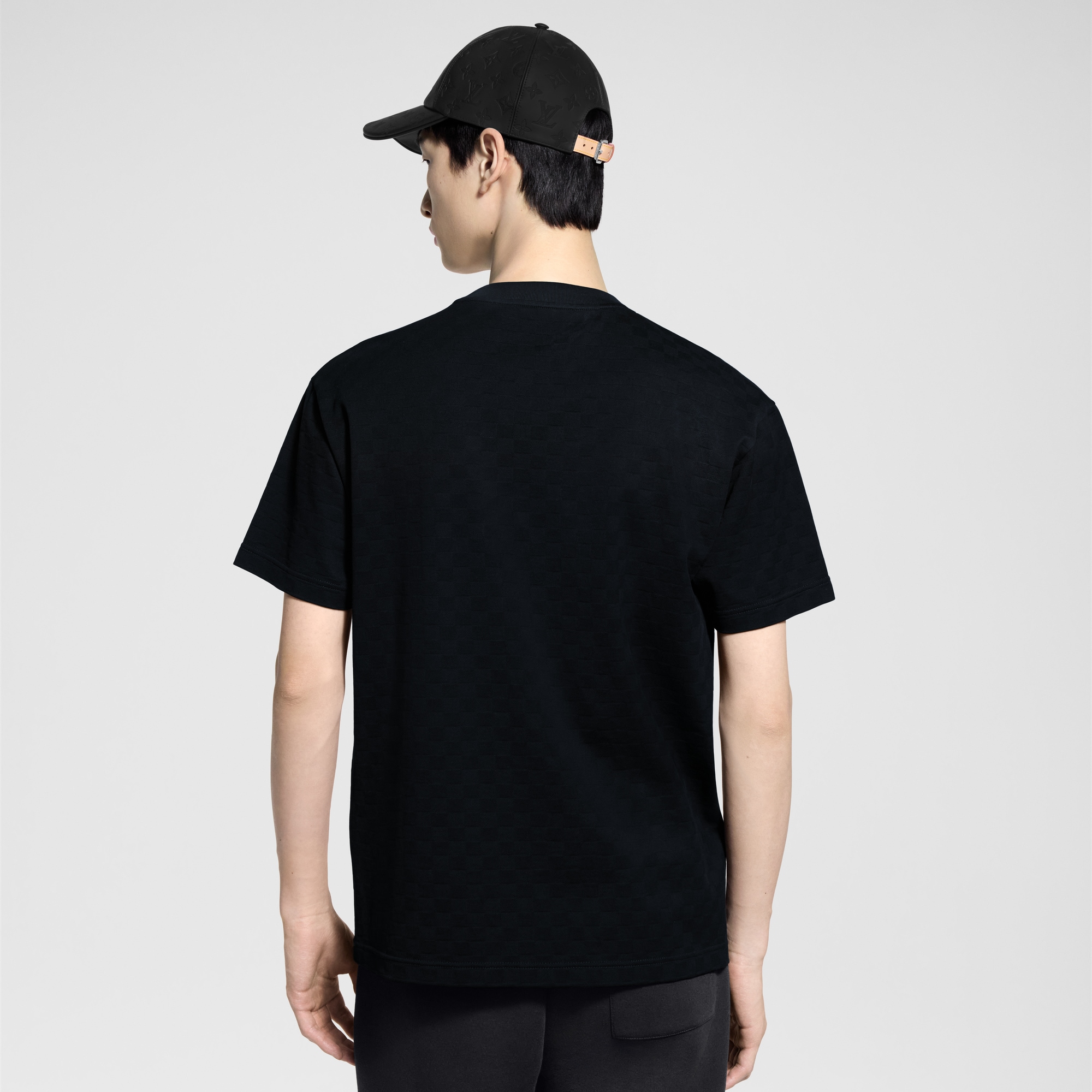 T-Shirt aus Baumwollpiqué mit Damier-Motiv  Herren Ready to Wear T-Shirts und Poloshirts | LOUIS VUITTON (Zoom)