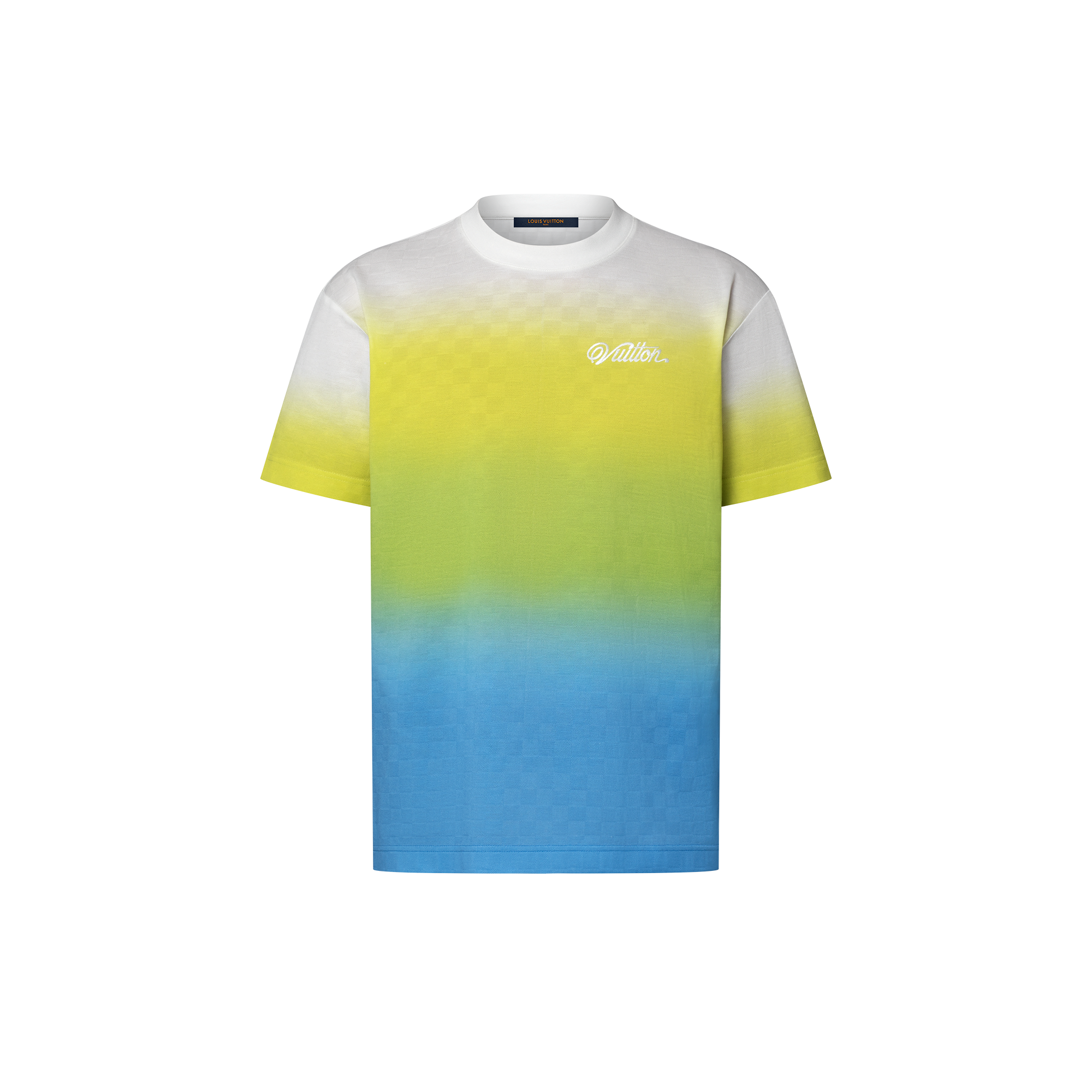 T-Shirt aus Jacquard und Baumwolle mit Damier-Motiv und Farbverlauf  Herren Ready to Wear T-Shirts und Poloshirts | LOUIS VUITTON (Zoom)