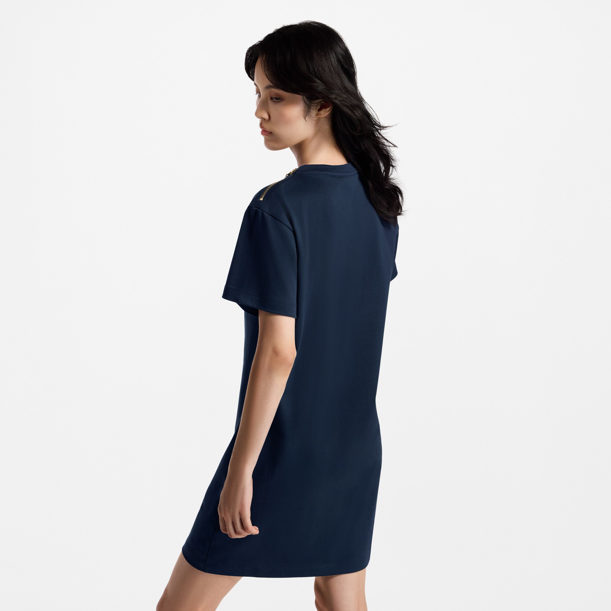 T-Shirt-Kleid mit LV Crest-Motiv  Damen Ready to Wear Kleider | LOUIS VUITTON (Zoom)