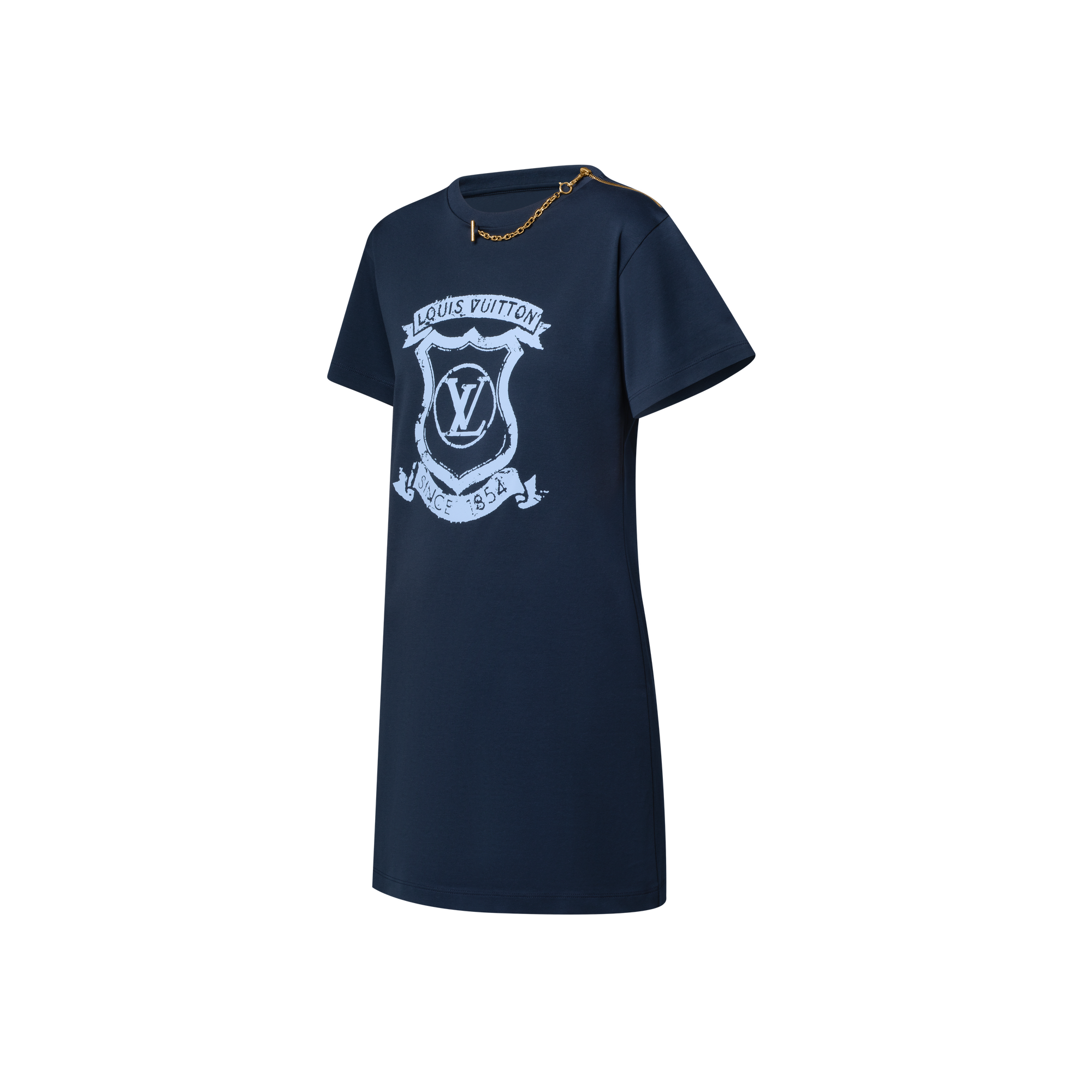 T-Shirt-Kleid mit LV Crest-Motiv  Damen Ready to Wear Kleider | LOUIS VUITTON (Zoom)