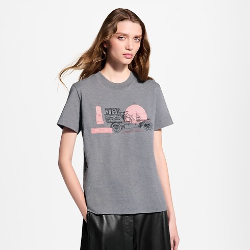 T-Shirt mit Auto-Motiv Damen Ready to Wear T-Shirts und Sweatshirts | LOUIS VUITTON (Zoom)
