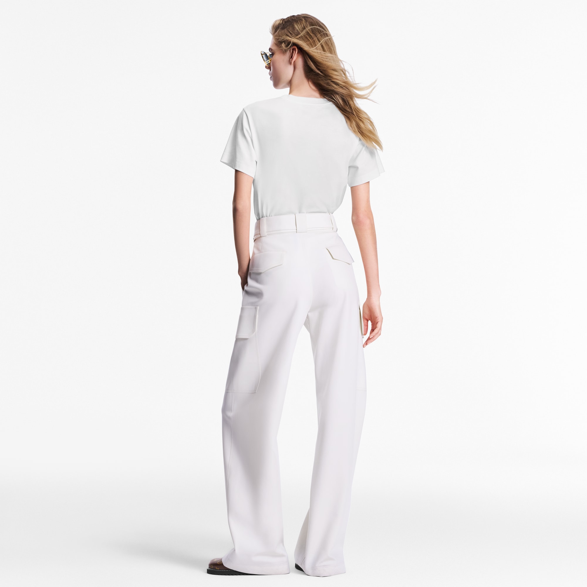 T-Shirt mit geflocktem LV Circle-Motiv  Damen Ready to Wear Tops | LOUIS VUITTON (Zoom)