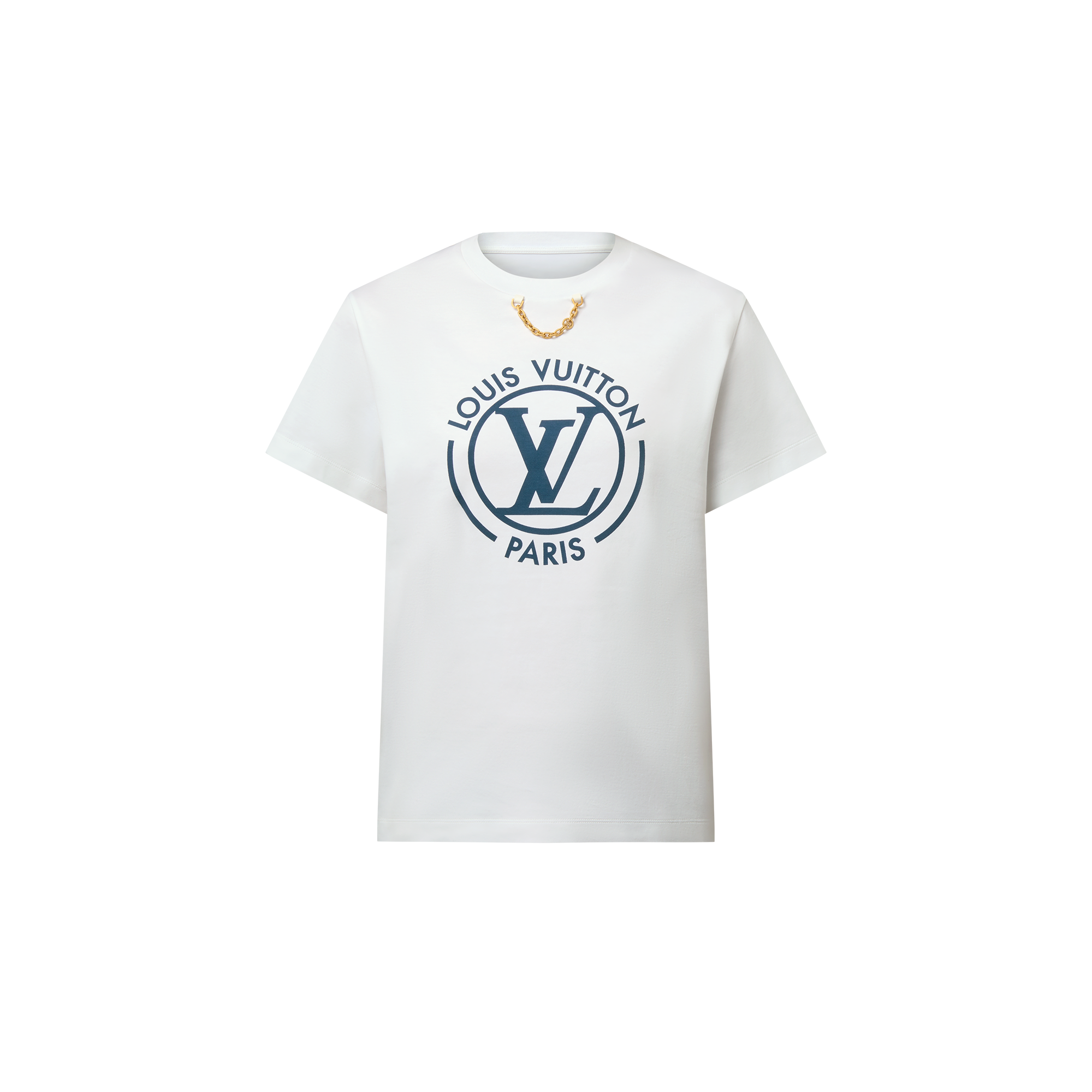 T-Shirt mit geflocktem LV Circle-Motiv  Damen Ready to Wear Tops | LOUIS VUITTON (Zoom)
