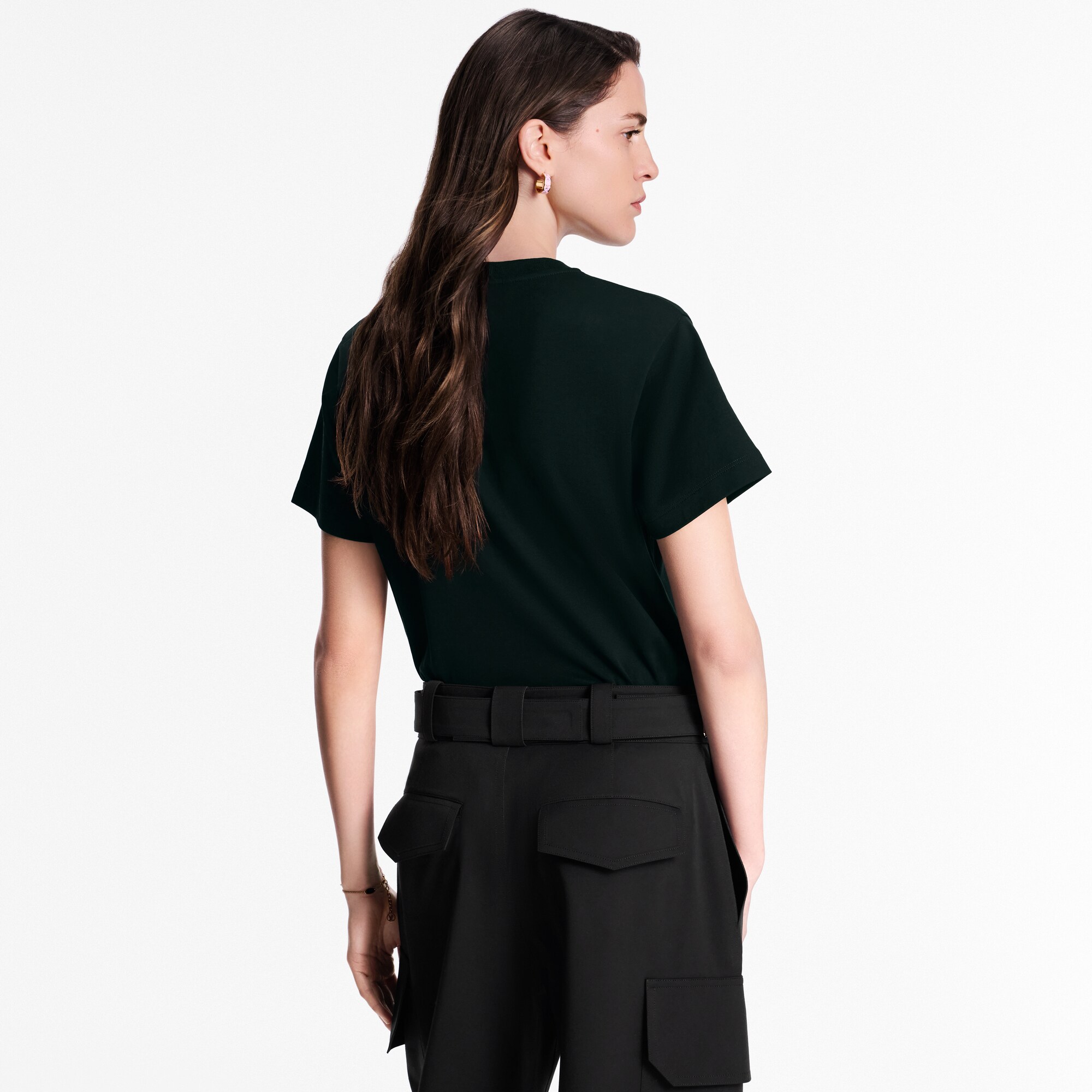 T-Shirt mit geflocktem LV Circle-Motiv  Damen Ready to Wear Tops | LOUIS VUITTON (Zoom)