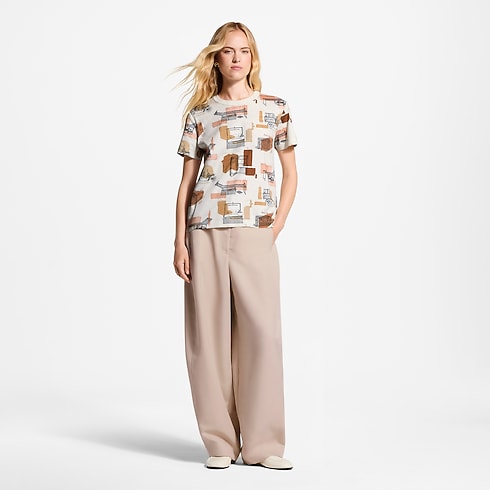 T-Shirt mit Koffer-Motiv Damen Ready to Wear T-Shirts und Sweatshirts | LOUIS VUITTON (Zoom)