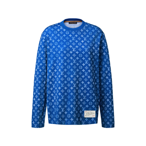T-Shirt mit langen Ärmeln und Monogram front view