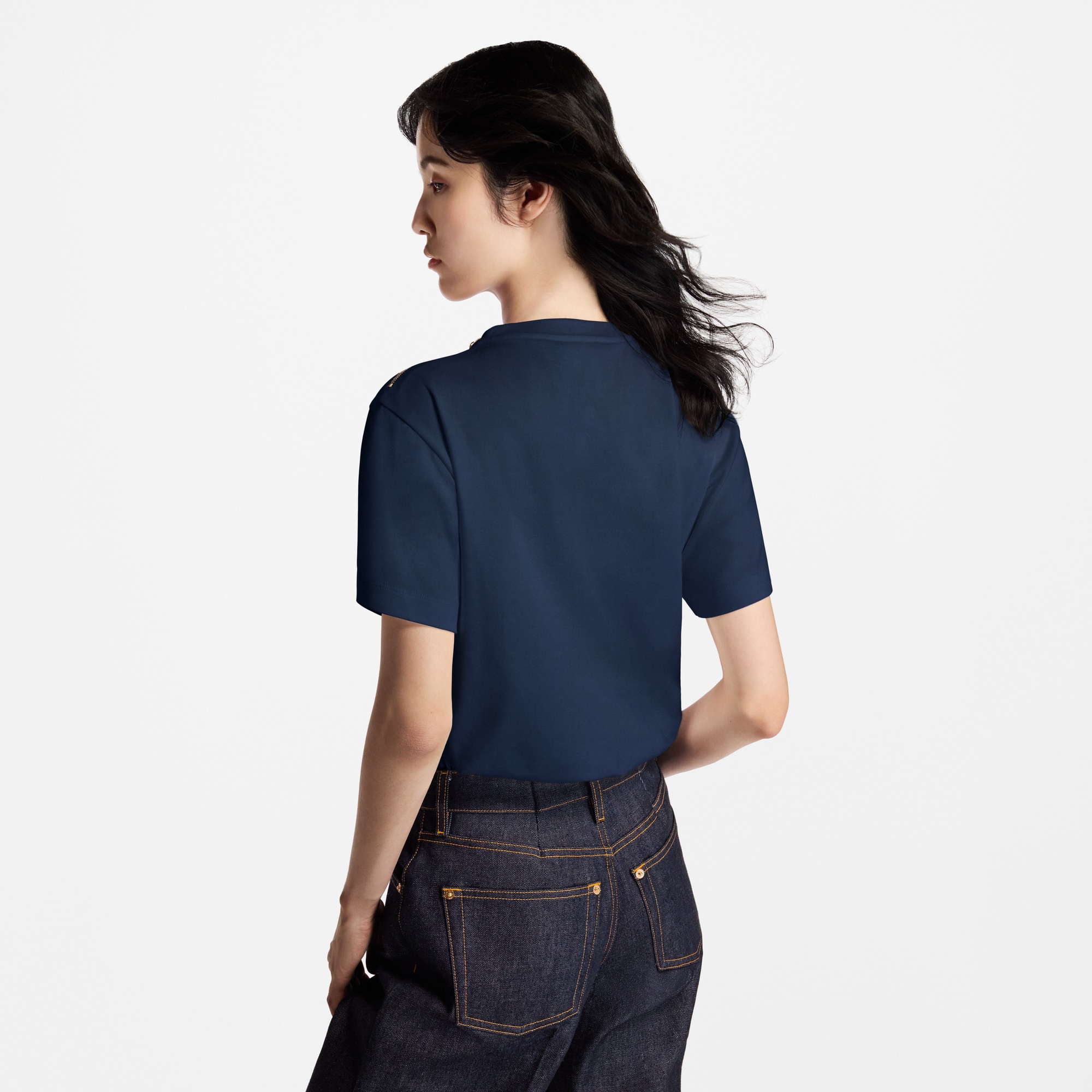 T-Shirt mit LV Crest-Motiv  Damen Ready to Wear Tops | LOUIS VUITTON (Zoom)