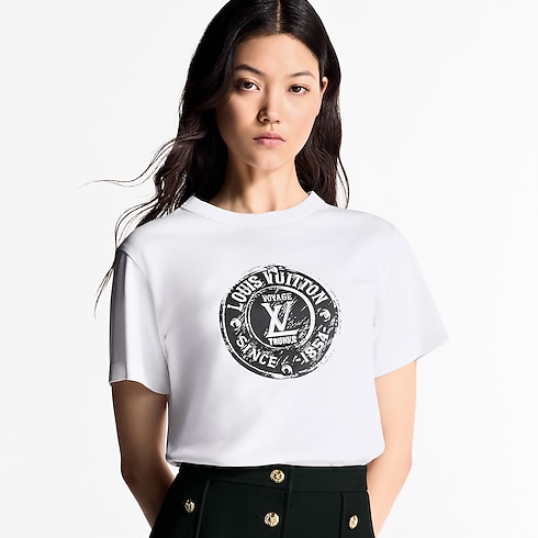 T-Shirt mit LV Stamp Damen Ready to Wear Tops | LOUIS VUITTON (Zoom)