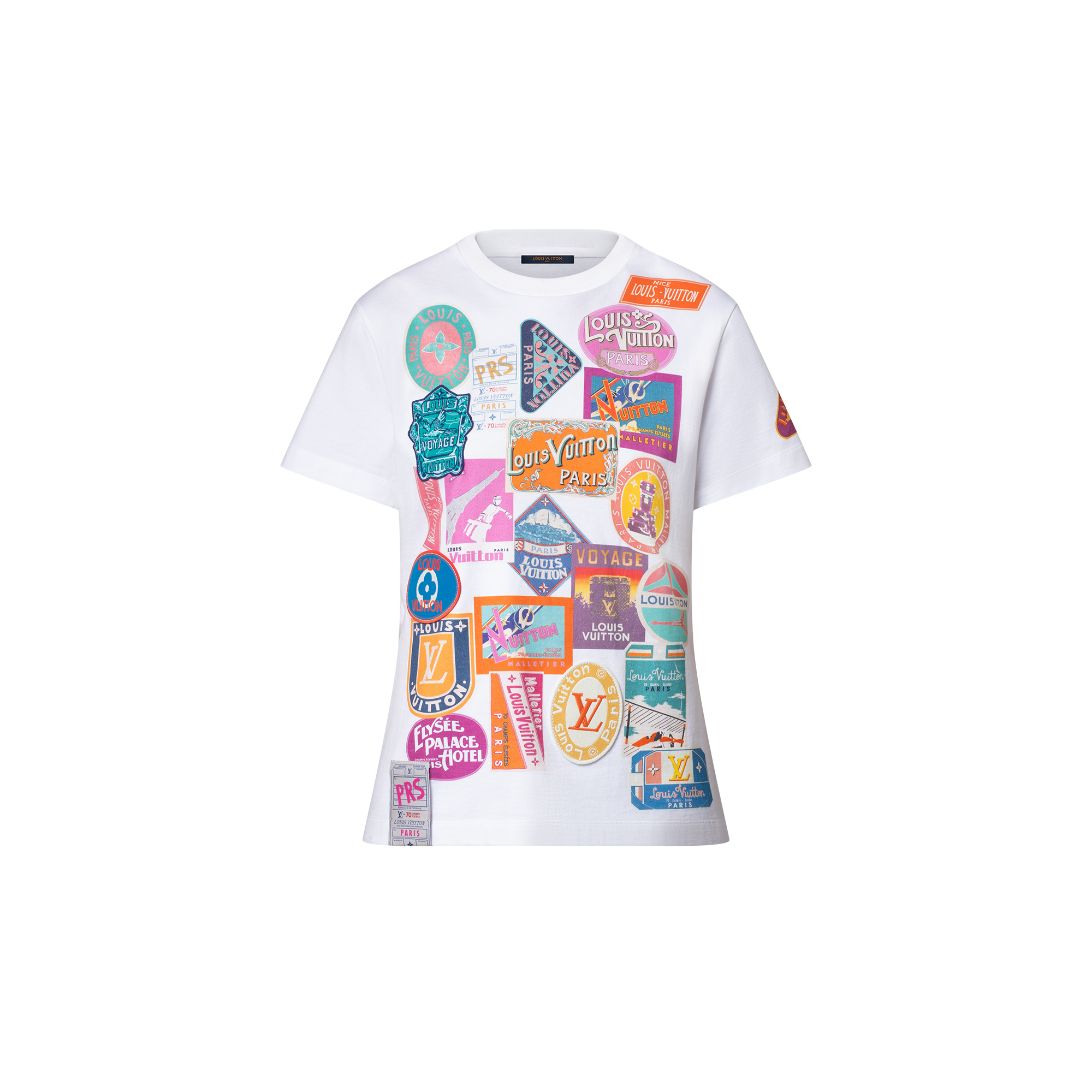 T-Shirt mit Motiv von Reise-Patches  Damen Ready to Wear Tops | LOUIS VUITTON (Zoom)