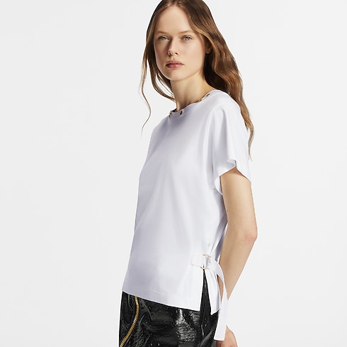 T-Shirt mit Seitenriemen Damen Ready to Wear Tops | LOUIS VUITTON (Zoom)