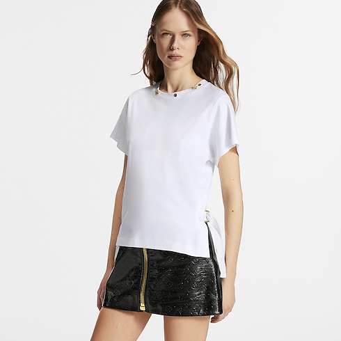 T-Shirt mit Seitenriemen Damen Ready to Wear Tops | LOUIS VUITTON (Zoom)