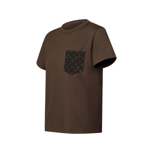 T-Shirt mit Signatur auf einer Tasche Damen Ready to Wear Tops | LOUIS VUITTON (Zoom)