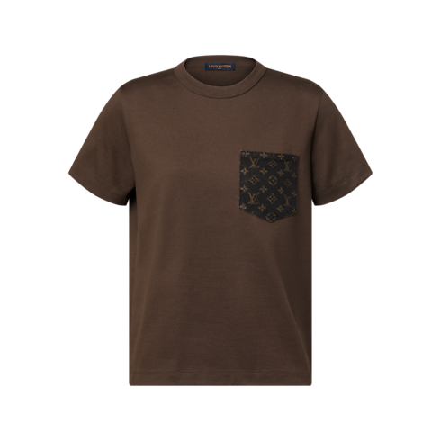 T-Shirt mit Signatur auf einer Tasche Damen Ready to Wear Tops | LOUIS VUITTON (Zoom)