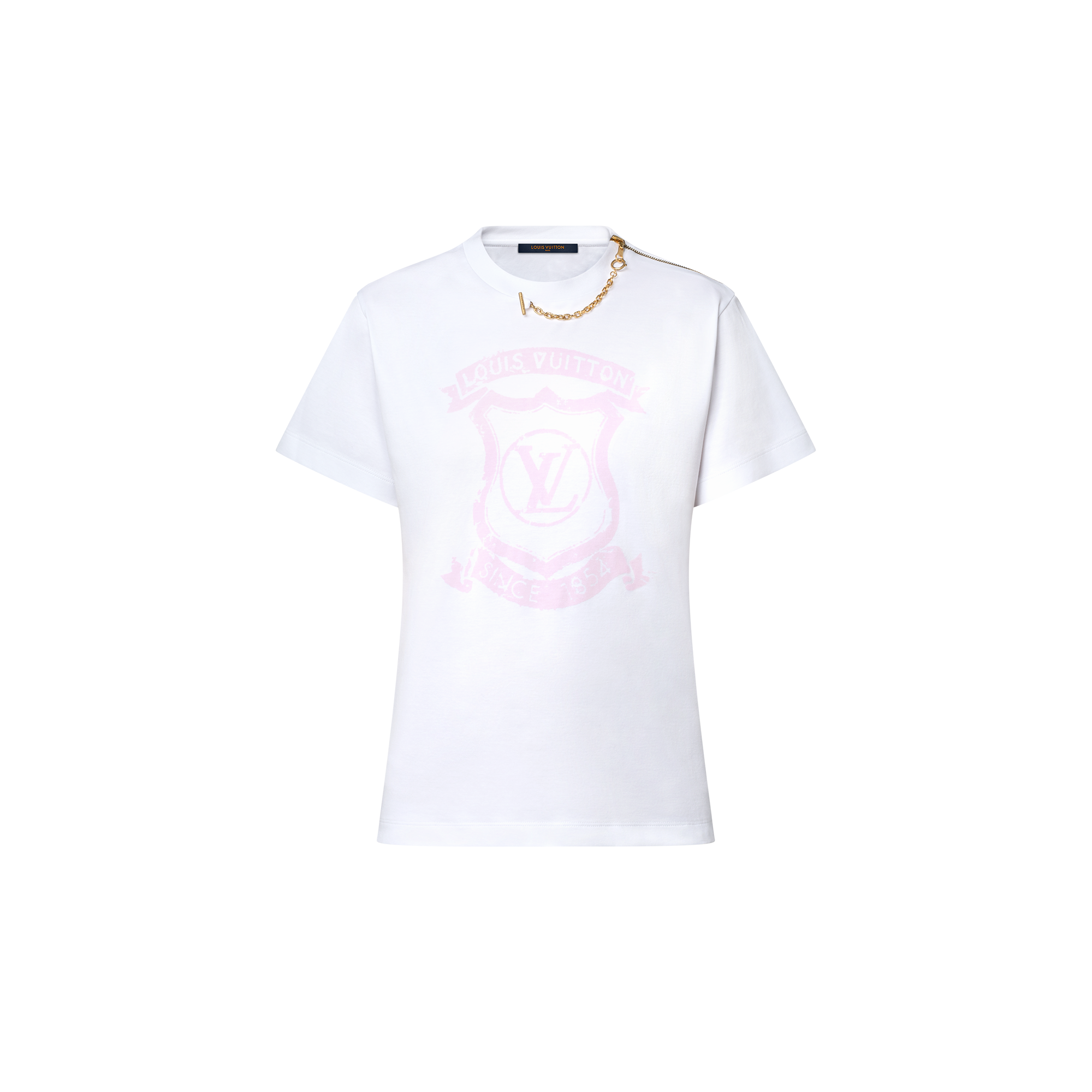 T-Shirt mit Signatur und Reißverschluss-Detail  Damen Ready to Wear Tops | LOUIS VUITTON (Zoom)