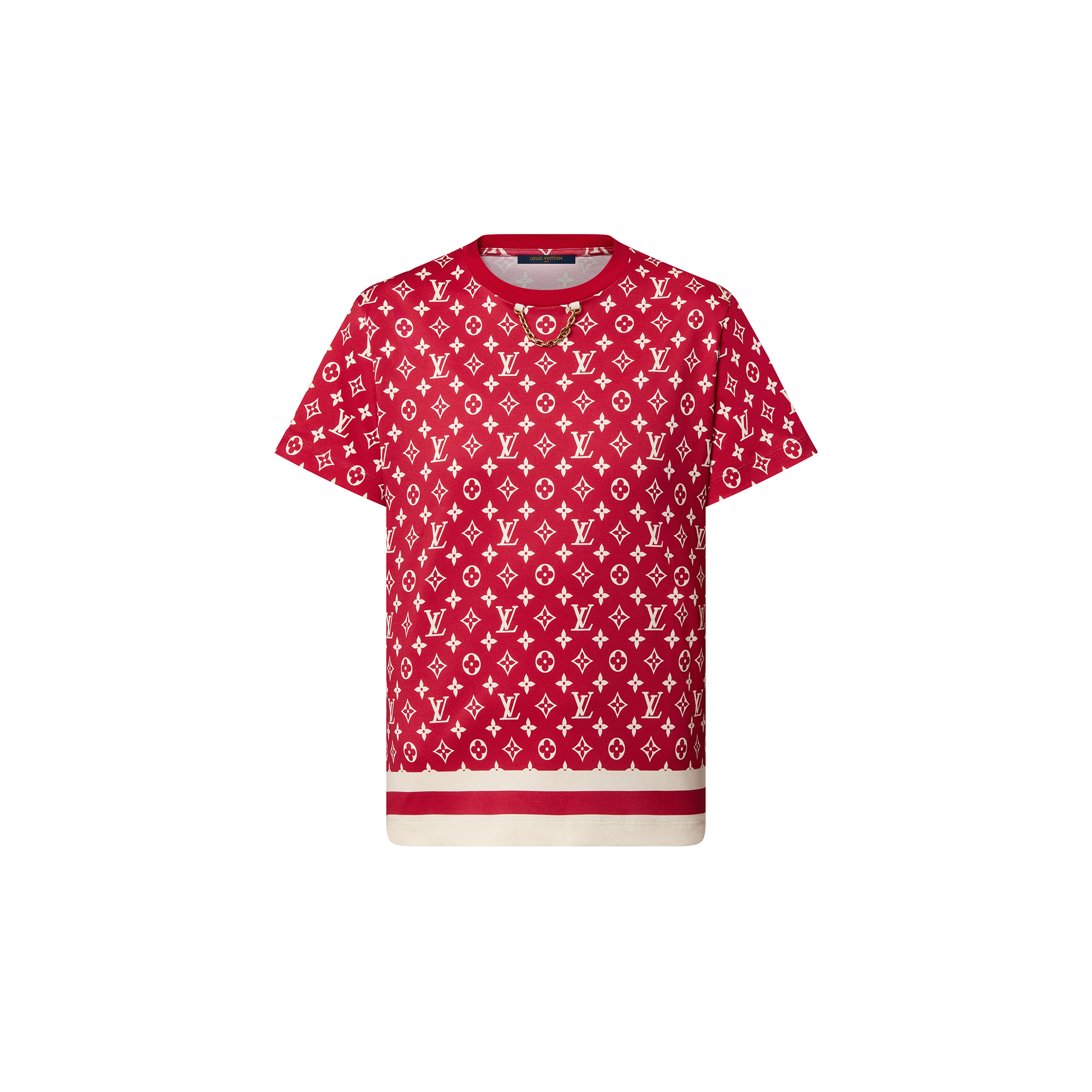 T-Shirt mit Streifen-Detail und Monogram - OBSOLETES DO NOT TOUCH 