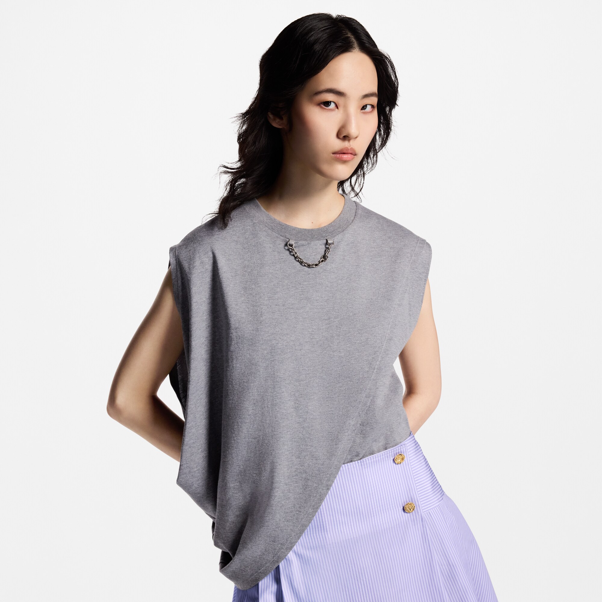 T-Shirt mit Twist-Detail  Damen Ready to Wear Tops | LOUIS VUITTON (Zoom)