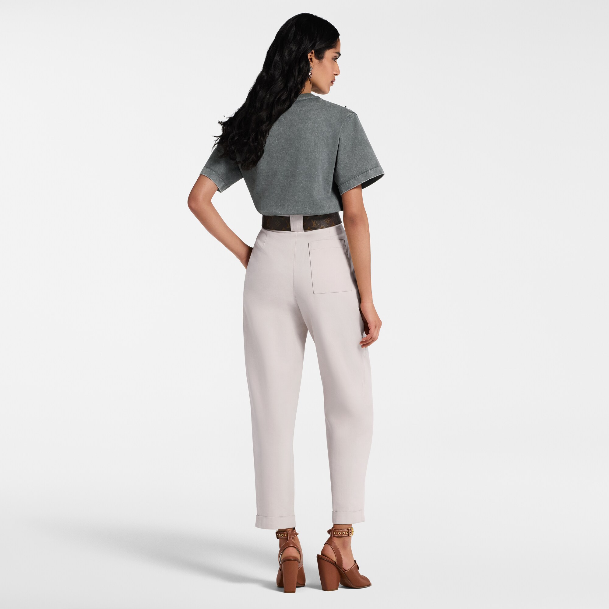 T-Shirt mit Wirbel-Motiven aus Kristall-Strass  Damen Ready to Wear Tops | LOUIS VUITTON (Zoom)