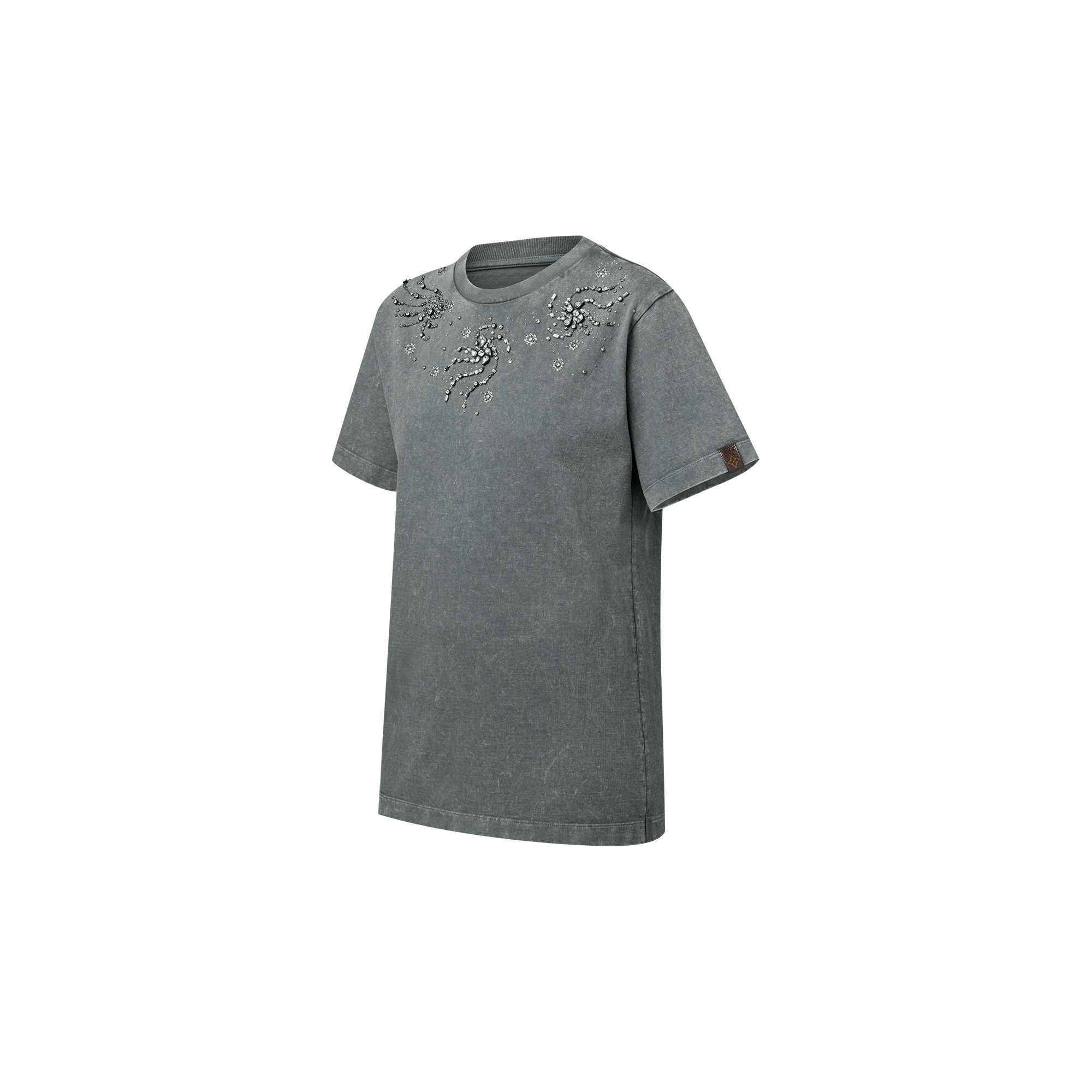 T-Shirt mit Wirbel-Motiven aus Kristall-Strass  Damen Ready to Wear Tops | LOUIS VUITTON (Zoom)