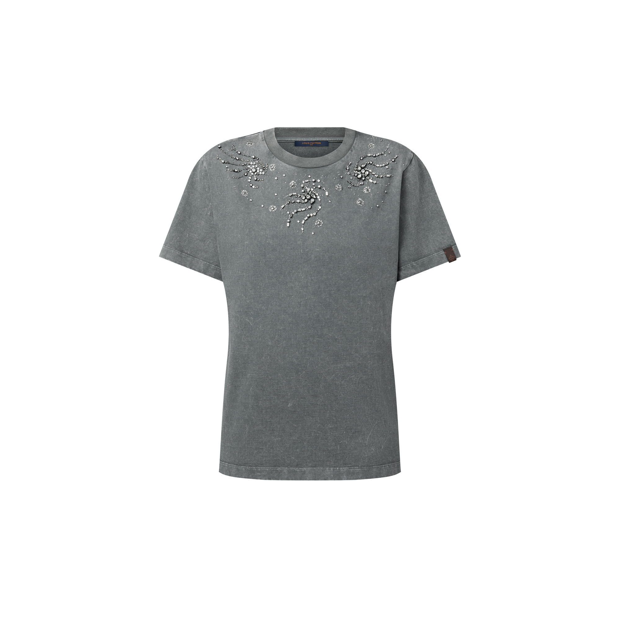 T-Shirt mit Wirbel-Motiven aus Kristall-Strass  Damen Ready to Wear Tops | LOUIS VUITTON (Zoom)