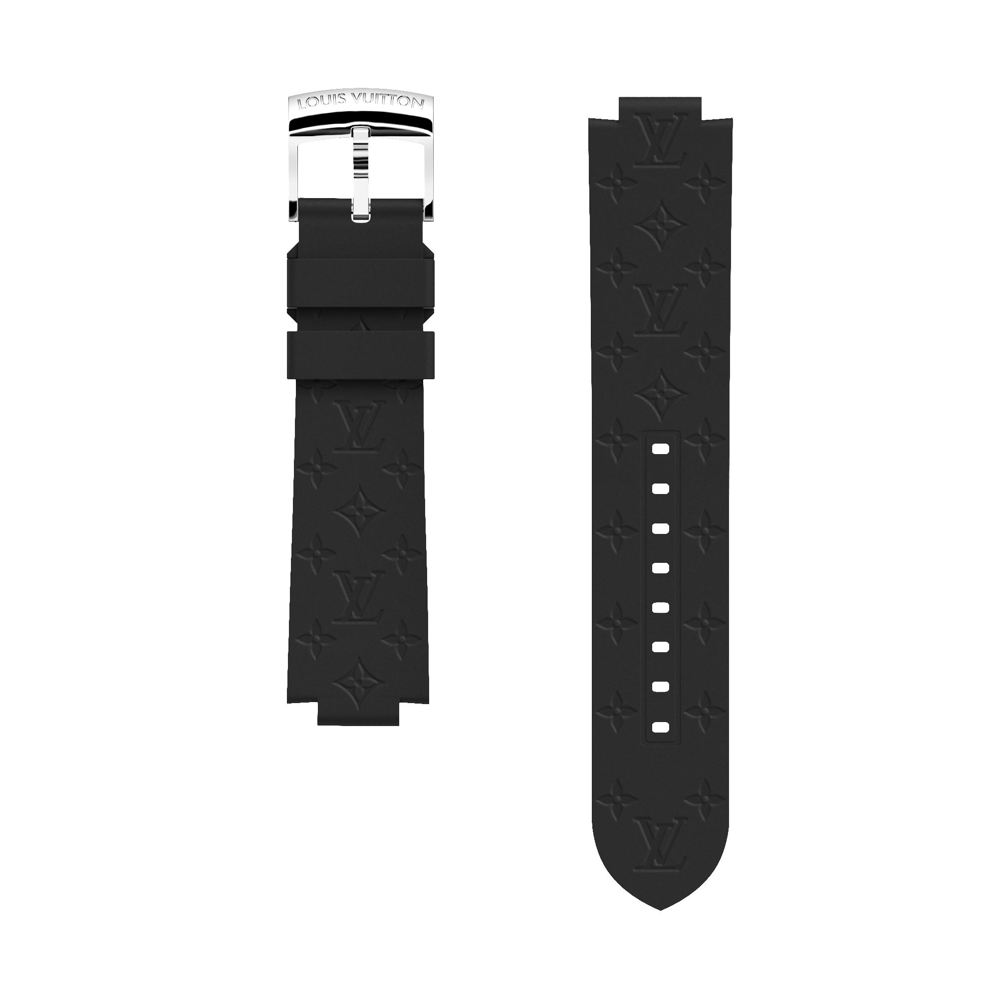 Tambour Armband aus Gummi mit Monogram-Motiv  Uhren Connected Watches Uhrenarmbänder & Accessoires | LOUIS VUITTON (Zoom)
