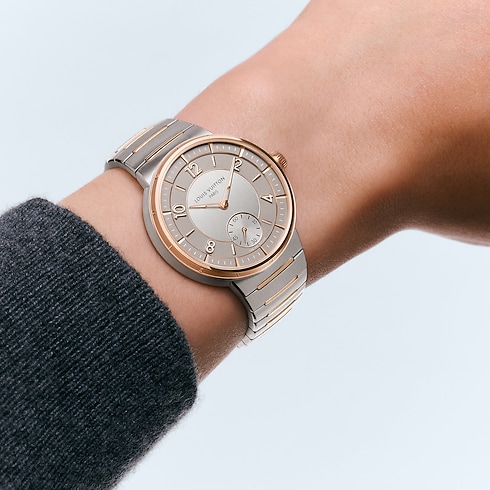 Tambour Automatic, 40 mm, Edelstahl & Roségold Uhren Alle Uhren } | LOUIS VUITTON (Zoom)