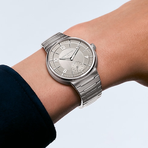 Tambour, Automatikuhrwerk, 40 mm, Edelstahl Uhren Alle Uhren } | LOUIS VUITTON (Zoom)