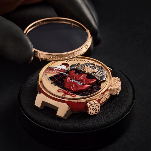 Tambour Bushido Automata, mechanisches Uhrwerk, 46,8 mm, Roségold Uhren Alle Uhren } | LOUIS VUITTON