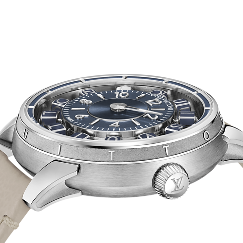 Tambour Taiko Spin Time Air, Automatikuhrwerk, 42,5 mm, Weißgold Uhren Alle Uhren } | LOUIS VUITTON (Zoom)