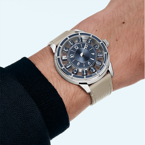 Tambour Taiko Spin Time Air, Automatikuhrwerk, 42,5 mm, Weißgold Uhren Alle Uhren } | LOUIS VUITTON (Zoom)