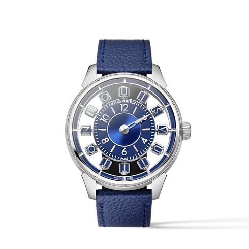Tambour Spin Time Air, Automatikuhrwerk, 42,5 mm, Weißgold Uhren Alle Uhren } | LOUIS VUITTON (Zoom)