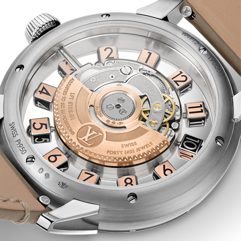 Tambour Spin Time Air Flying Tourbillon, Automatikuhrwerk, 42,5 mm, Platin Uhren Alle Uhren } | LOUIS VUITTON (Zoom)