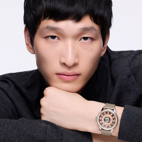 Tambour Spin Time Air Flying Tourbillon, Automatikuhrwerk, 42,5 mm, Platin Uhren Alle Uhren } | LOUIS VUITTON (Zoom)
